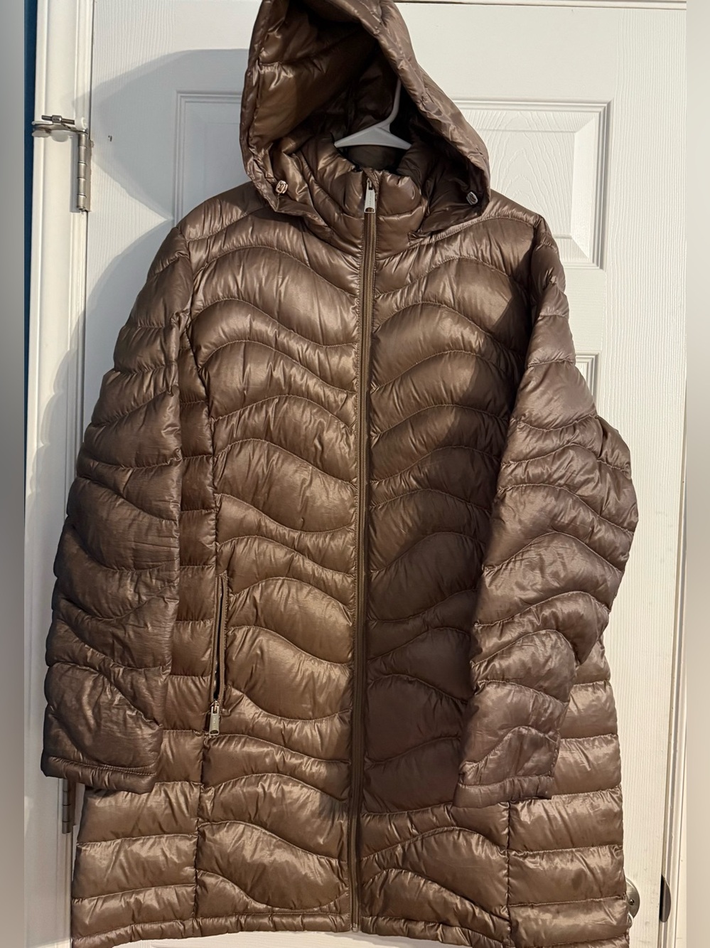 Andrew Marc XXL Bronze Packable Premium Down Hooded Puffer Coat
